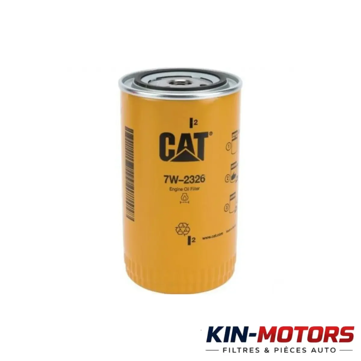 Filtre Huile Caterpillar 7W2326 disponible chez Kin Motors à Kinshasa
