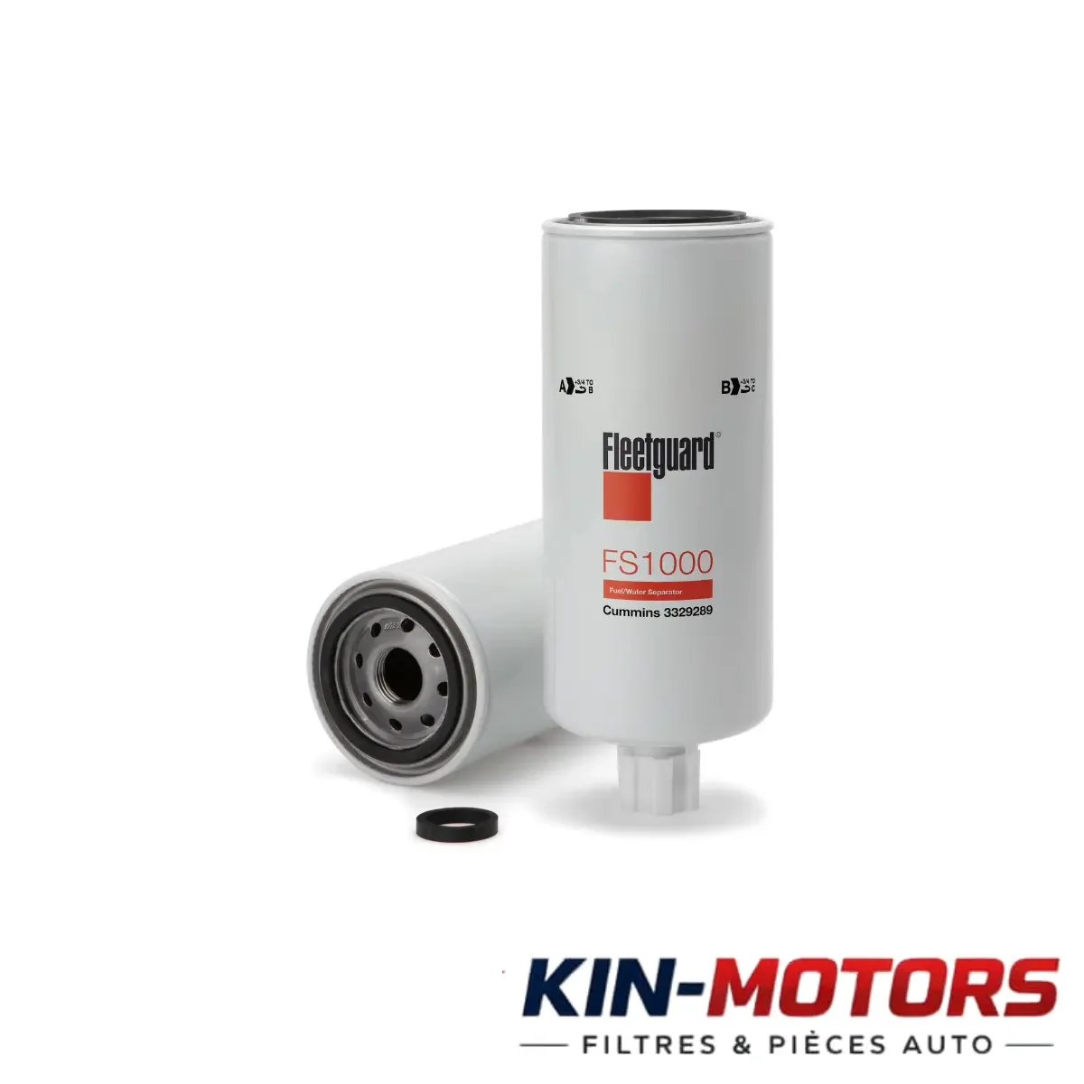 Filtre Séparateur d’Eau Carburant Fleetguard FS1000 disponible chez Kin Motors à Kinshasa