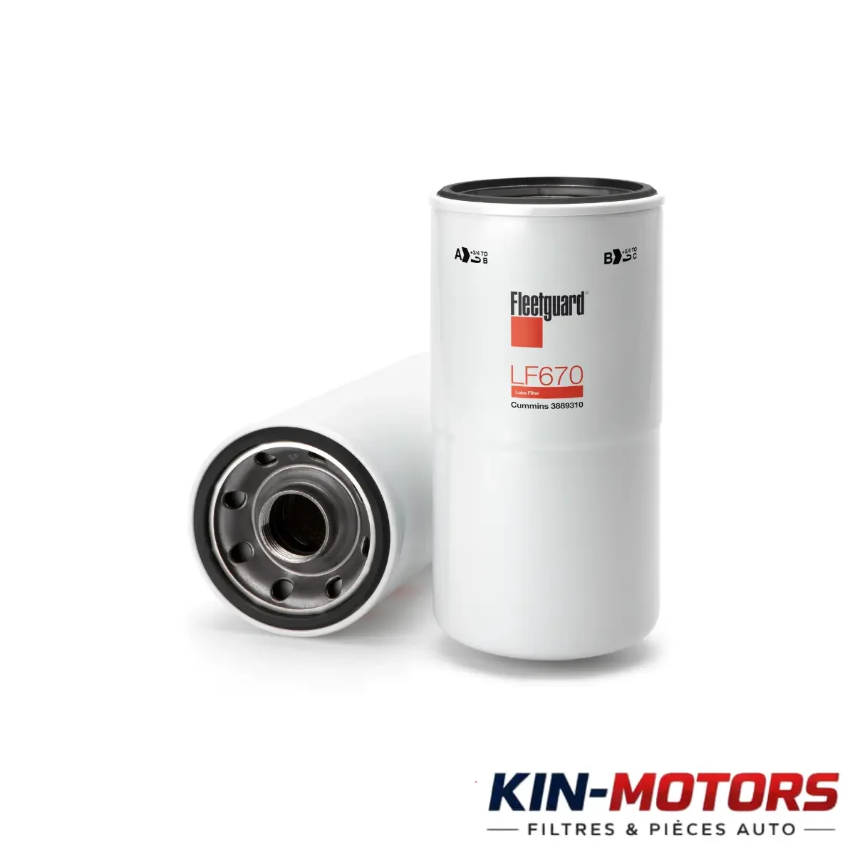 Filtre Huile Fleetguard LF670 disponible chez Kin Motors à Kinshasa