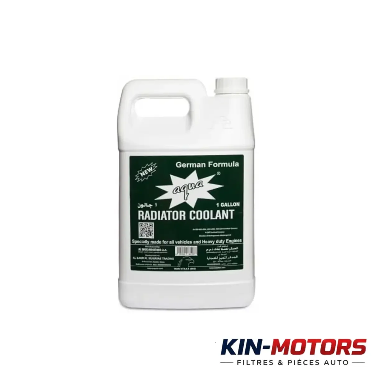 Liquide de refroidissement Aqua 4Litres disponible chez Kin Motors à Kinshasa