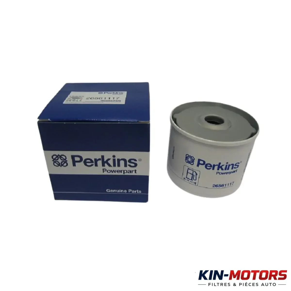 Filtre carburant Perkins 26561117 disponible chez Kin Motors à Kinshasa